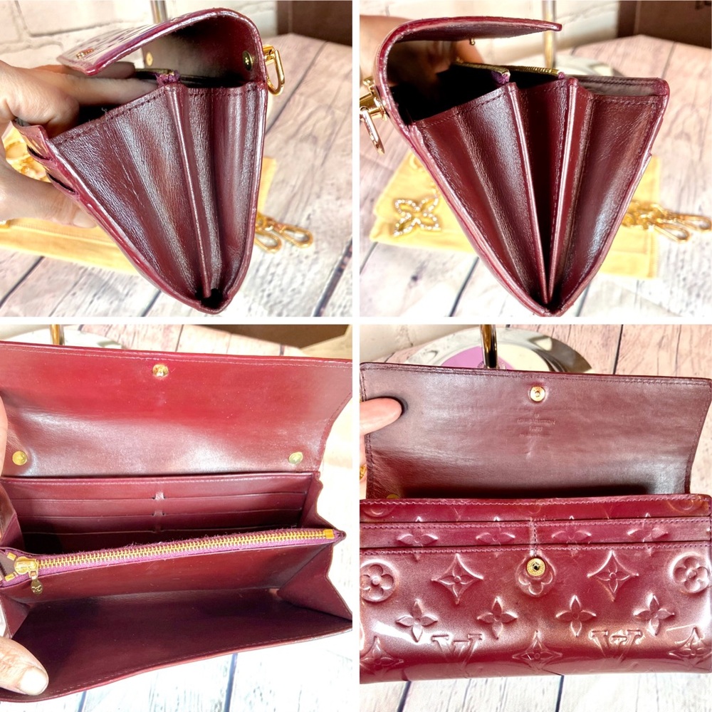 Louis Vuitton Bordeaux color vernis Sarah wallet crossbody - Picture 15 of 16